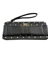EUC Kate Spade Bow Becca Thin Wristlet Black Leather Pencil Case - $29.63
