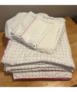 Vtg JC Penney Tulip 70s Floral Full Comforter Sheet Set Mini Flowers Pink - $1,873.73 MXN