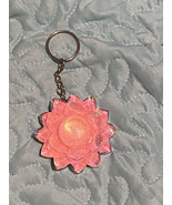 Handmade Resin PINK ACRYLIC SUN KEYRING KEY CHAIN 5 Inches With Chain - $9.99