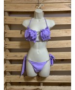 Unbranded Purple Print Two Piece Bikini Bathing Suit Woman’s Size S Beac... - $27.15 CAD