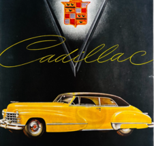 1947 Cadillac Advertisement Vintage Automobilia Luxury Car Yellow DWWW5 - $570.01 MXN