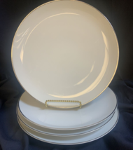 4 Vintage Johann Haviland Wedding Ring White Platinum Trim 10.5” Dinner Plates - £26.86 GBP