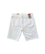 Levis Red Tab 405 Mens Off-White 10&quot; Stretch Denim Jean Shorts - $36.10