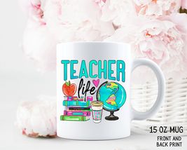 Teacher Life Coffee Mug, Mug For Favorite Teacher, Student Teacher Gift,... - £15.73 GBP