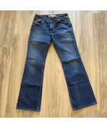 BKE Denim Wendi Stretch 28x31.5 Bootcut Medium Wash Mid-Rise Western Emb... - $546.25 MXN