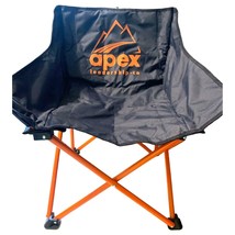 Apex Childs Folding Camping Chair 25in Blue and Orange Carrying Bag - £10.54 GBP