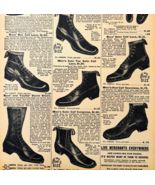 1901 Leather Boots Shoes Reproduction Advertisement Sears Footwear DWV12B - $28.07 CAD