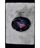Dichroic Fused Glass Pendant DP38 - $18.00