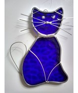Handmade Stained Glass Cat Suncatcher - £6.39 GBP