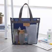 PURDORED 1 pc Women Travel Large Cosmetic Bag Set Makeup Mesh Toiletry Bags Men  - £24.13 GBP