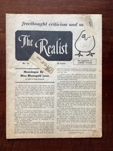 THE REALIST #33 - April (?) 1962- PAUL KRASSNER - BITING SATIRE &amp; CYNICA... - £15.17 GBP