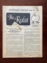 THE REALIST #33 - April (?) 1962- PAUL KRASSNER - BITING SATIRE &amp; CYNICA... - £15.12 GBP