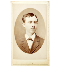 1880s CDV Photograph Handsome Man W. H. Brummitt Pontiac Michigan Victor... - $28.07 CAD