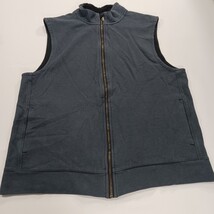 Perry Ellis Men’s Men's Blue Cotton Blend Zip-Up Sleeveless Vest Size XL image 13