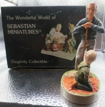 Vintage 1982 Sebastian Miniatures Figurine FIRST DAYS OF FALL in box - £7.80 GBP