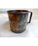 Antique 1881 Rogers Silver Plate Engraved Childs Baby Cup and Box - £19.98 GBP
