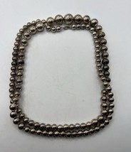 Vintage Sterling Silver Bead Ball Chain 28” Necklace 41 Grams 925 8mm - £95.52 GBP