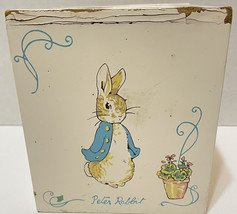 Rare VTG Eden Beatrix Potter Wood Collection Peter Rabbit Tissue Holder 5.75x5.2 - £18.68 GBP