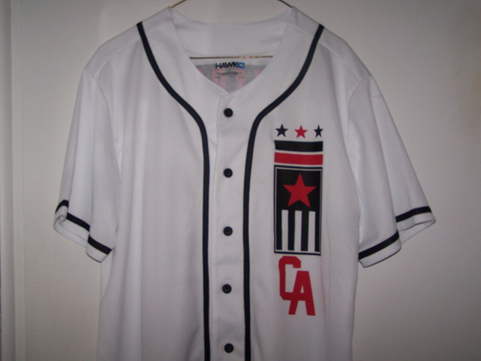 TONY HAWK California Republic floral Uni-sex Base-ball style shirt White... - $19.99