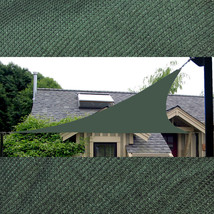 Sun Shade Sail 16.5&#39; foot Triangle Shading Canopy Green Breathable Mesh - $39.99