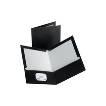 2-Pocket Laminated Folders Black 10/Pack 905473 - £18.95 GBP