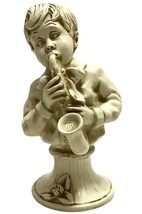 1971 Universal Statuary Jazz Boy Playing Sax Statue Bust 136B Signed Ken... - $26.09