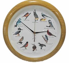 National Audubon Society Quartz Wall Clock 12 Singing Bird Sounds Works Vtg - £15.79 GBP