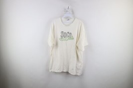 Vintage Mens XL Distressed Spell Out Southern Comfort SoCo &amp; Lime T-Shirt White - £23.36 GBP