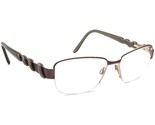 Cazal Women's Eyeglasses Purple/Gray Half Rim Frame 53[]18 130 Rhinestones - $149.99