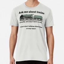 Funny Train Fans Ask Me About Trains Trainspotter Steam Model USA T-Shirt - £17.74 GBP