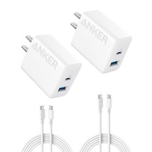 iPhone Charger, Anker USB C Charger, 2-Pack 20W Dual Port USB Fast Wall Charger, - £30.36 GBP