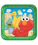 Sesame Street Sunny Days Elmo Big Bird Cookie Monster Lunch Plates 8 Per... - $75.07 MXN