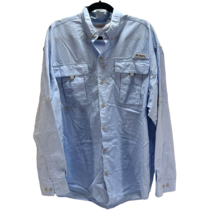 Columbia PFG Shirt Mens XL Long Sleeve Blue Button Up Shirt Vented Fishing - £16.80 GBP