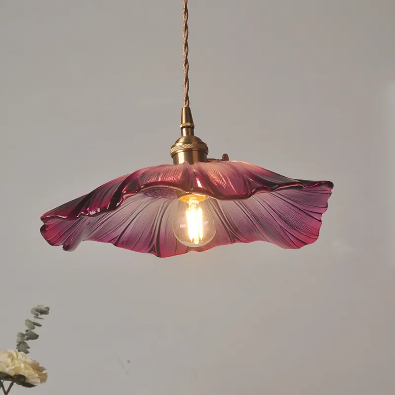Modern Pendant Lights Flower Glass Hanging Lamps Home Decoration Lightin... - £54.25 GBP+