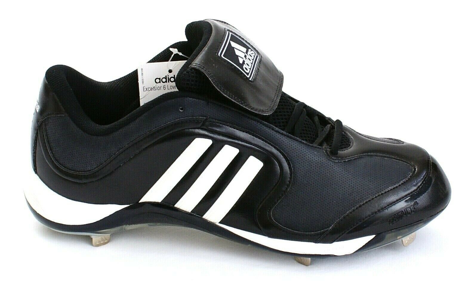 Primary image for Adidas Excelsior 6 Low Black & White Metal Baseball Softball Cleats Mens NEW