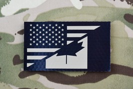 Infrared US/Canada Friendship Flag Uniform Patch US Canada Military IR  - $256.87 MXN
