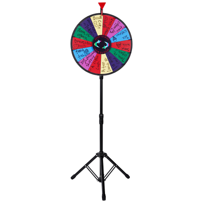VEVOR 18 inch Spinning Prize Wheel, 14 Slots Spinning Wheel with Height ... - $65.95