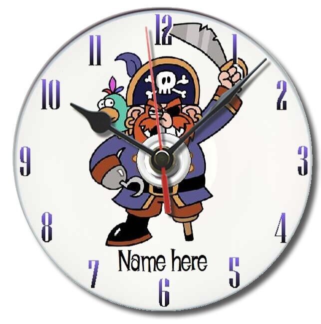 Kids pirate gift dvd clock, shiver me timbers, can be personalised, free... - $12.79