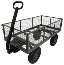 NEW VULCAN TC4205EG STEEL 48&quot; 1200LB RATED GARDEN YARD CART WITH SIDES 8... - £287.01 GBP