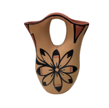 Vintage Native American Wedding Vase Jemez Handmade 5” Traditional Design Signed - £27.09 GBP