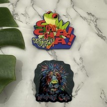 Rainforest Cafe Vintage Fridge Magnets Lot of 2 Cha Cha Frog Lion Waterc... - $14.84