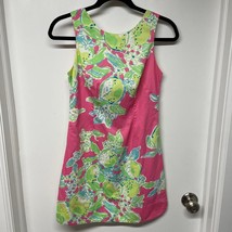 Lilly Pulitzer Delia Shift Dress Pink Lemonade Lace Embroidered Back Size 00 - £32.56 GBP
