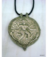 vintage antique tribal old silver necklace hindu god shiva amulet pendan... - £221.32 GBP