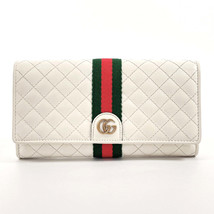 Gucci Gg Marmont Quilted Leather Wallet Women White One Size - $807.50