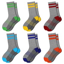 Boys Crew Socks Half Cushioned Athletic Socks Cotton Calf Socks For Big ... - £26.63 GBP
