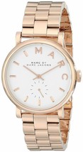 Marc By Marc Jacobs MBM3244 Baker Silver Dial Rose Gold-tone Ladies Watch - £123.44 GBP