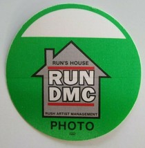 Run DMC Backstage Pass Original 1988 Concert Runs House Rap Hip Hop Music Green - £14.82 GBP