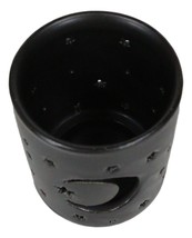 Wicca Mystical Moon And Stars Cutout Ceramic Black T-Light Votive Candle Holder - £11.85 GBP