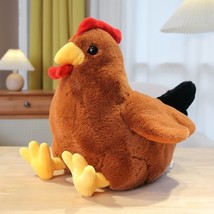 Cock Plush Toys Stuffed Soft Chicken Dolls Animal Poultry Pillow Funny Home Cush - £20.12 GBP