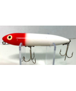 Heddon Zara Spook Fishing Lure Vintage Original Unused Red &amp; White 4&quot; - $15.00